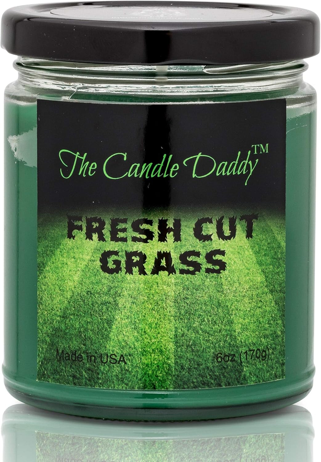 Fresh Cut Grass Candle- 6 Oz Jar Candle- up to 40 Hour Burn Time