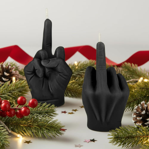 2 Pieces Small Middle Finger Aesthetic Candles Soy Wax Hand Shaped Candle Funky Room Decor Aesthetic Cool Trendy Modern Hippie Danish Room Decor