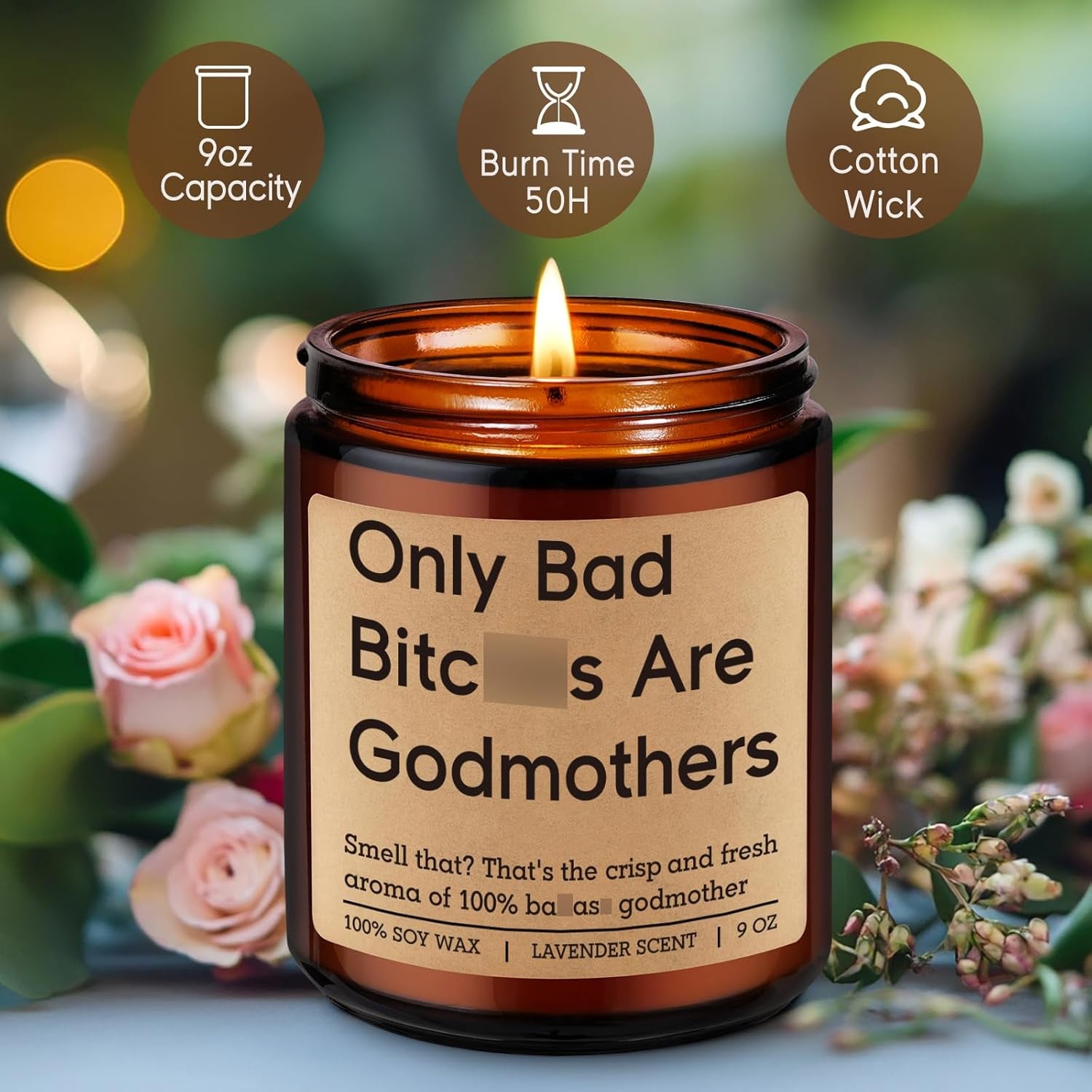 Candles, Godmother Gifts, God Mother Proposal Gifts for Women - Godparent Day, Mothers Day, Godmother Proposal, Godmom Presents, Funny God Mom Presents for Her Bestie Sister Aunt Friend