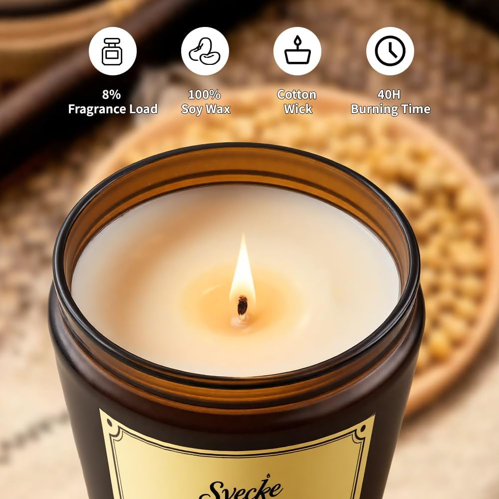 6 Pack 42Oz Scented Candles, Soy Wax Candles for Home, Aromatherapy Candle Gift Set for Women Men, Long Lasting Jar Candles, Ideal for Birthdays Holidays