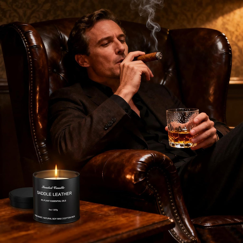 Men’S Scented Candles Set – Soy Wax Aromatherapy Candles for Men, Masculine Scented Candles with Essential Oils, Long Lasting Strong Scent, Luxury Gift Candles for Men,Dad,Him (8Oz)
