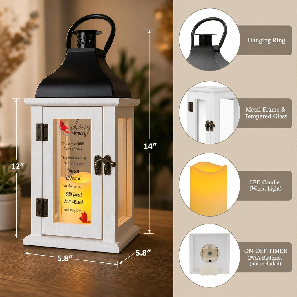Memorial Lantern - Bereavement Sympathy Gifts for Loss of Loved One Memorial Remembrance Gifts for Loss of Mother Father