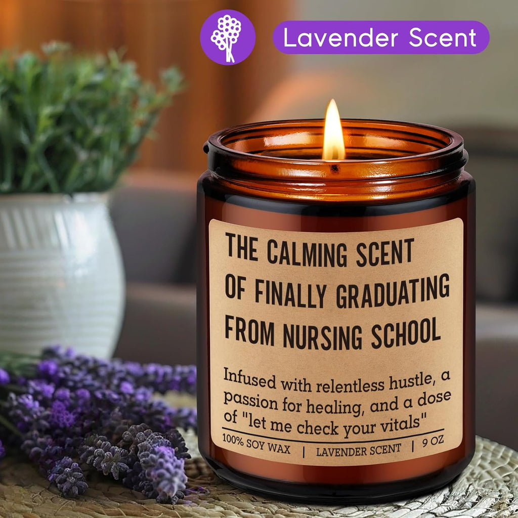 Candle, Nursing School Graduation Gifts for Nurse Student, Graduation Gifts for New Grad Nurses, Funny Grad Presents for Nursing Students Graduates, Future RN LPN Presents for Her