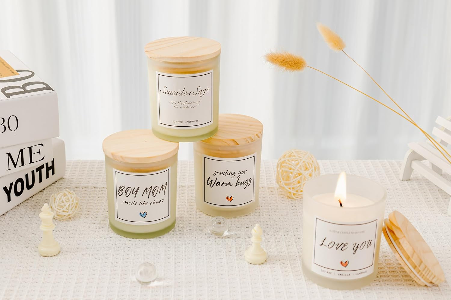 I Love You Gifts for Her, Romantic Gifts for Anniversary Wedding, Showing Your Love and Appreciation for Friend Wife Husband Women Men Mom BFF, Vanilla Scented Candle