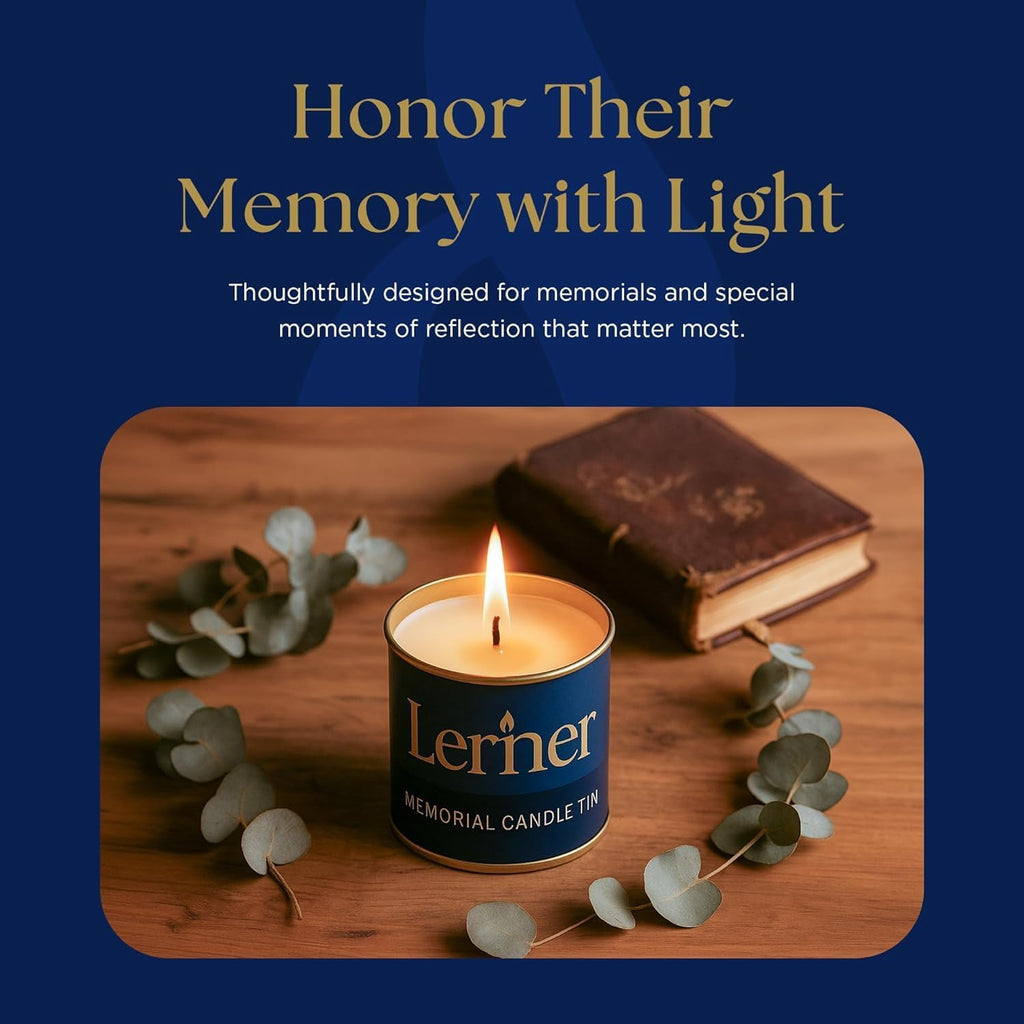 Memorial Candle | Burns for 26 Hours | Memorial Tin Candles for Loss of Loved One | Emergency Candles | Ner Neshama, Yizkor, Yom Kippur | Unscented Jewish Yahrzeit Candle in Tin (48)