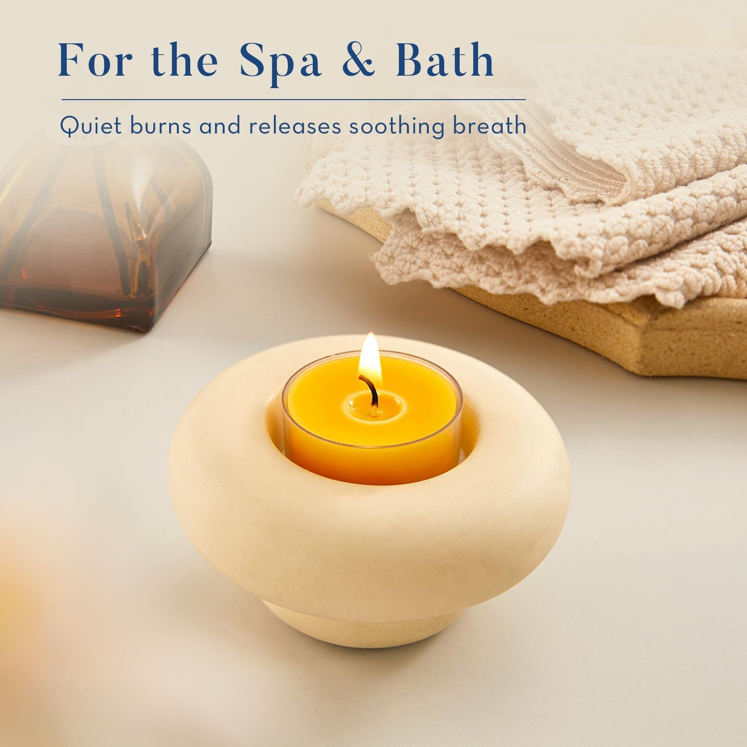 36 Pack Beeswax Tea Lights, 4-Hour Long Burning Tealight Candles, Ideal for Dinners Meditation Home Decor Tea Candles