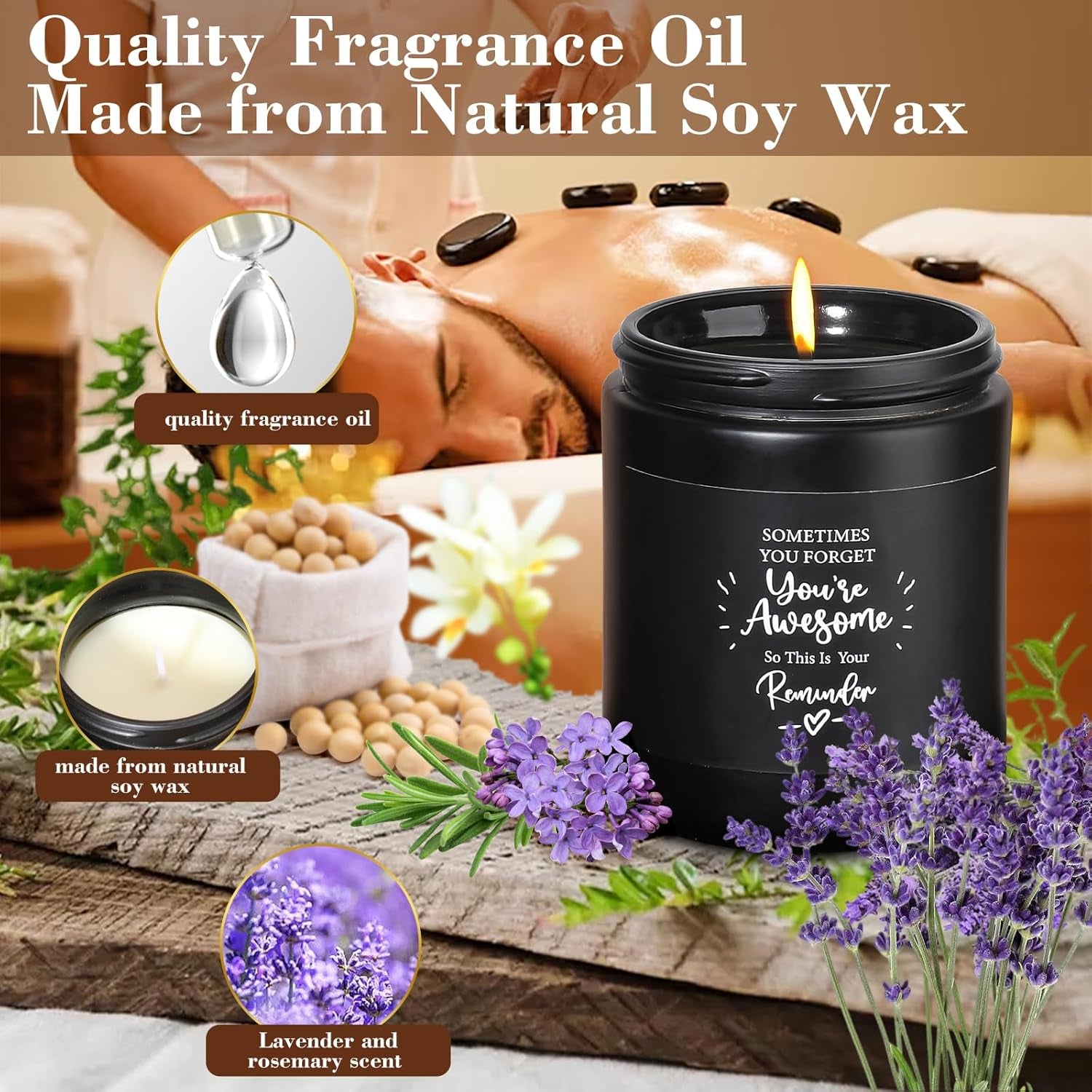 Gift Basket for Men – Care Package for Dad, Husband, Grandpa, Boss, Teacher, Coworker & Nurse – Birthday, Thank You, Get Well Soon, Self Care & Holiday Gift Box for Him