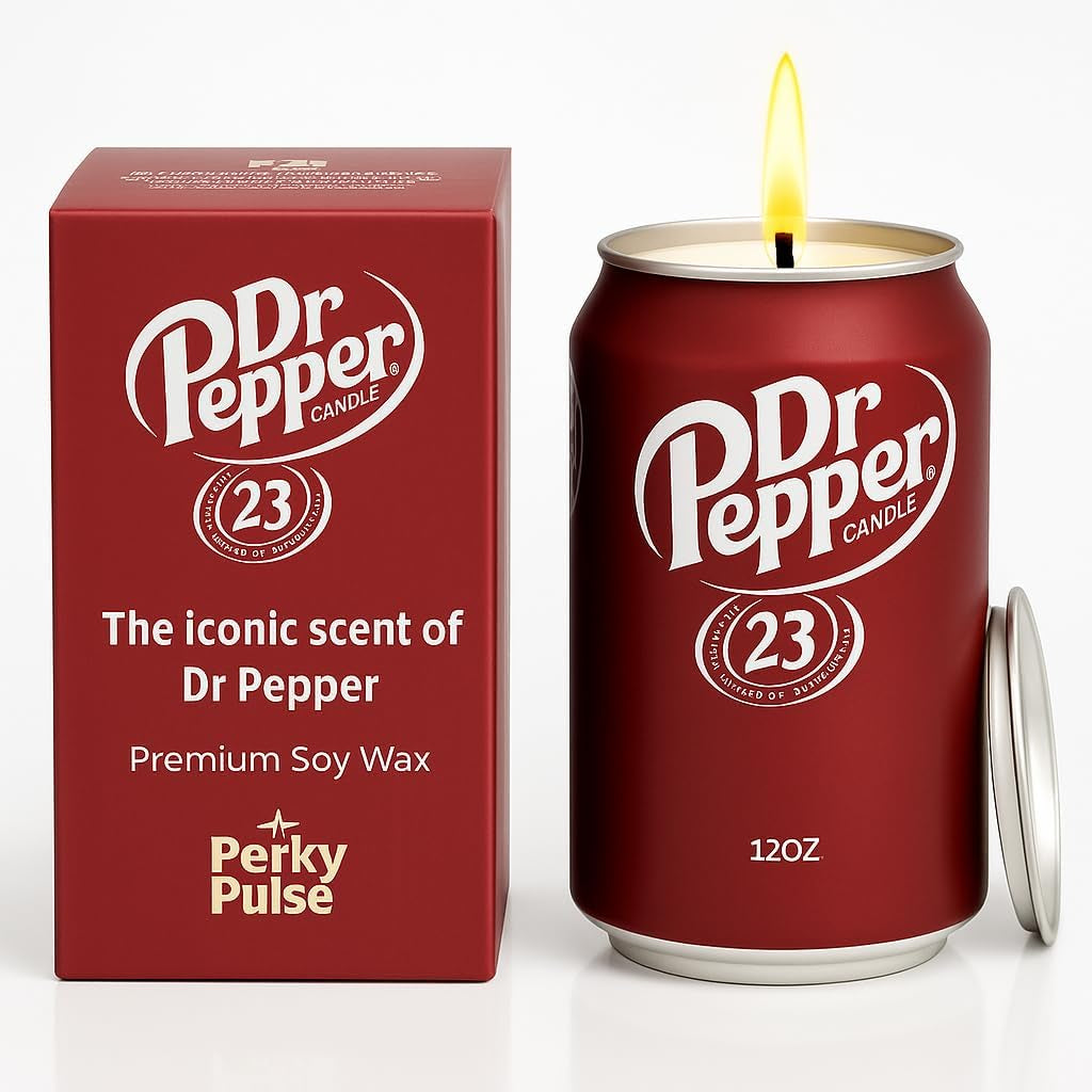 Dr Pepper Candle – the Cute & Funny Soda Candle for Cool Gifts – Dr Pepper Stuff – Cute Candles, Cool Things & Dr Pepper Gifts