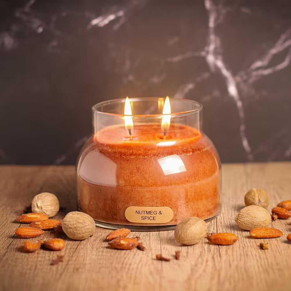 Keepers of the Light Brown Nutmeg and Spice 2-Wick 22 Oz. Mama Candle