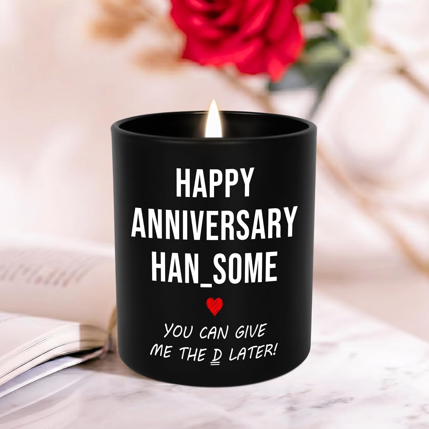 Funny Gifts for Him - Long Lasting Vanilla Lavender Scented Candle 10Oz - 1 Year 10 Year 30Th 50Th Anniversary Wedding Gifts for Men Husband Him Boyfriend from Her Girlfriend Wife