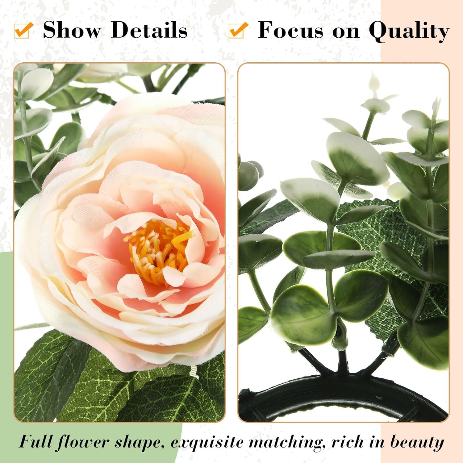 16 Set Rose Candle Rings Wreaths 3 Inch Center with Flameless LED Candles Artificial Rose Light Garland Fake Electric Votive Tealights Bulk Funeral Wedding Table Centerpieces Decor(Champagne)