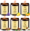 6 Pack 42Oz Scented Candles, Soy Wax Candles for Home, Aromatherapy Candle Gift Set for Women Men, Long Lasting Jar Candles, Ideal for Birthdays Holidays
