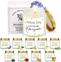 10 Pcs Thank You Candles Bulk Employee Teacher Appreciation Gift Thank You for Being Awesome Inspirational Candles for Women Secretary Volunteer CNA Nurses Coworker(Fresh)