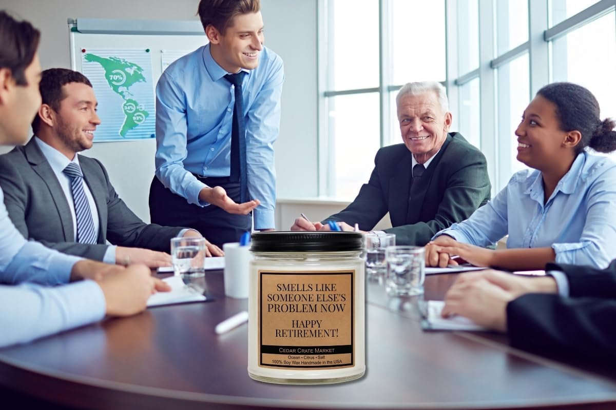 - Retirement Gift for Woman, Men, Teacher - Smells like Someone Else'S Problem Now, Funny Retirement Candle, Farewell & Goodbye Coworker Gift, Best Retired Presents 2025