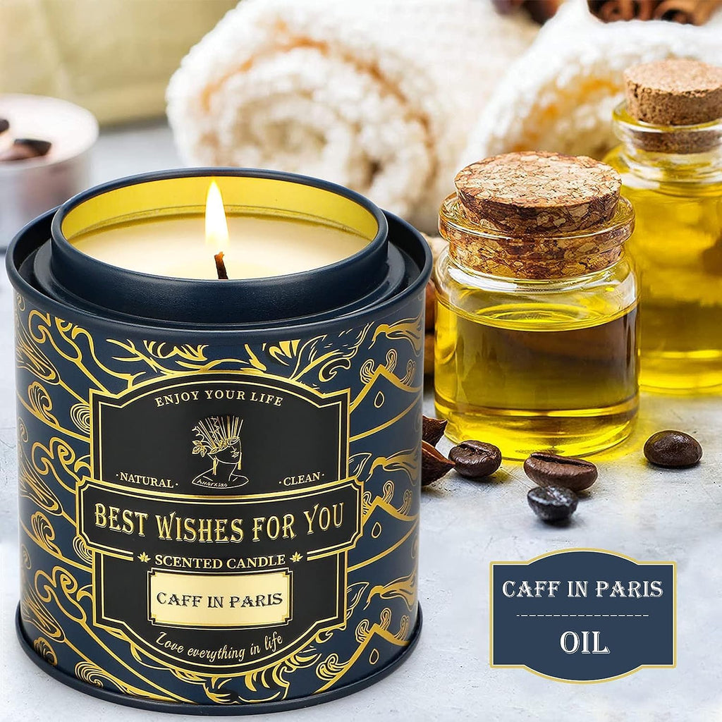Coffee Candles for Home Scented, Christmas Candles Gifts for Women, 10 Oz Long Lasting Aesthetics Scented Candles Aromatherapy Candle Soy Candles, Relaxing Candle Gifts