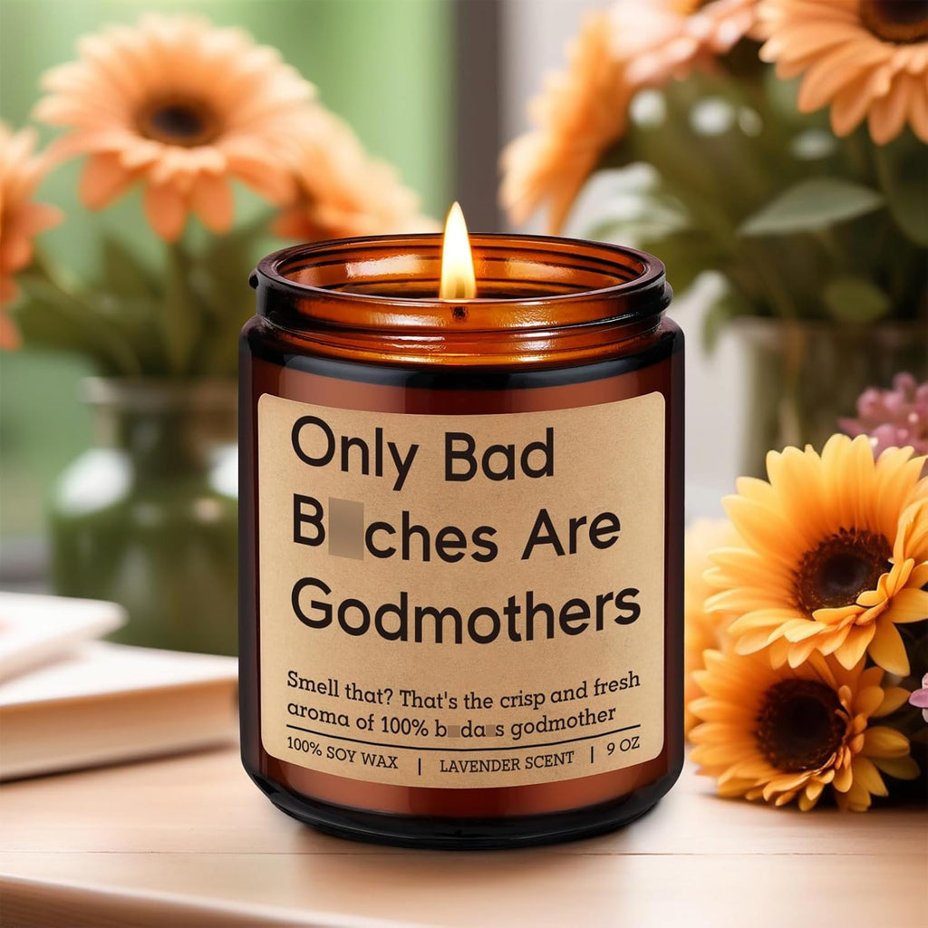 Candles, Godmother Gifts, God Mother Proposal Gifts for Women - Godparent Day, Mothers Day, Godmother Proposal, Godmom Presents, Funny God Mom Presents for Her Bestie Sister Aunt Friend