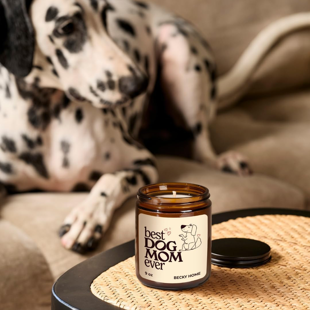 9Oz Warm Vanilla Scented Candle, Dog Mom Gifts for Women, Best Friend Candles, Funny Dog Gifts for Women, Pet Lovers, Best Friends,