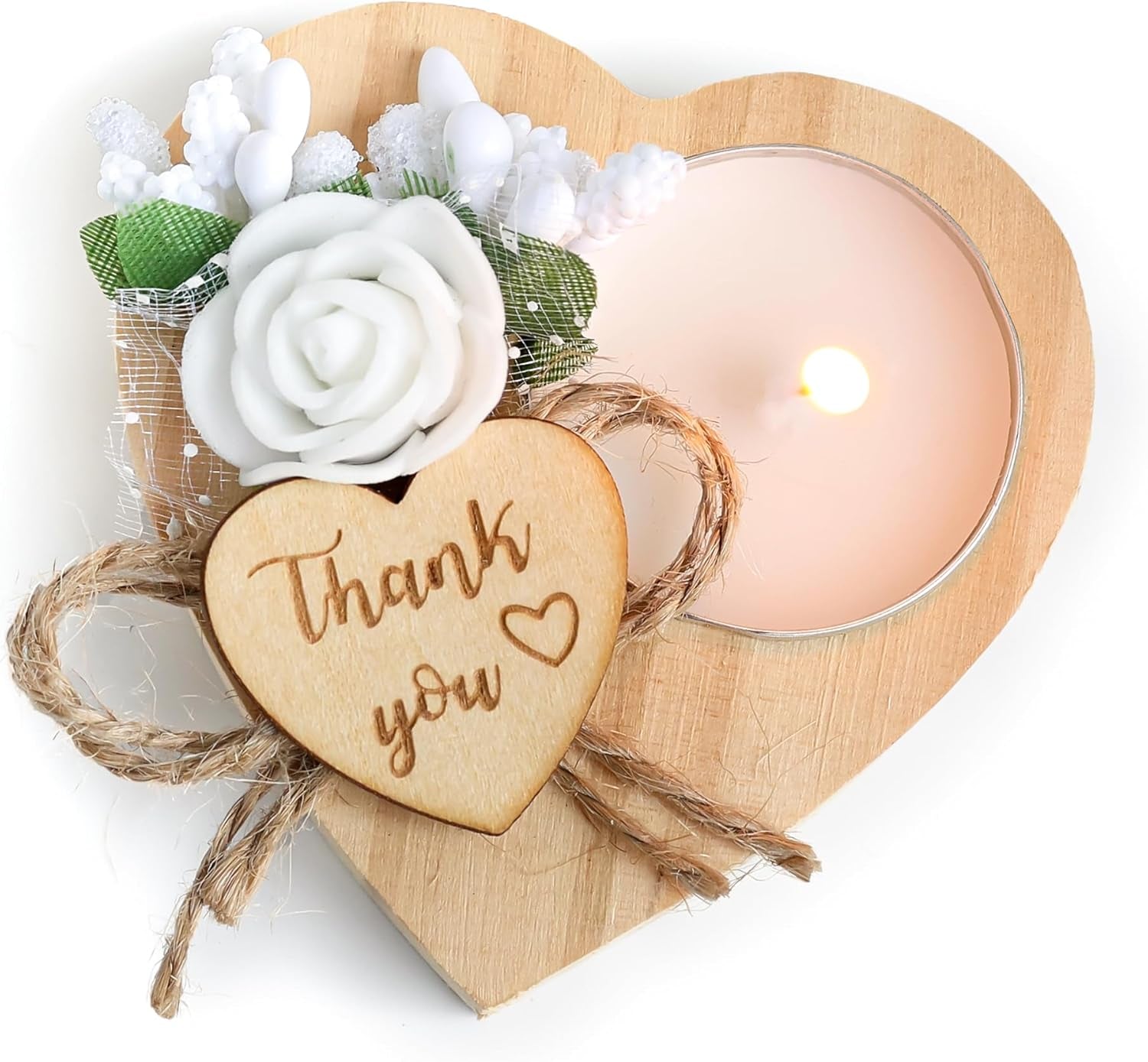 100 Piece Wooden Tealight Candle Set for Wedding Favors for Guests, Birthday Party Favors, Baby Shower Favors, Return Favors,Gifts for the Guests, Engagement Parties.(100 Pieces)