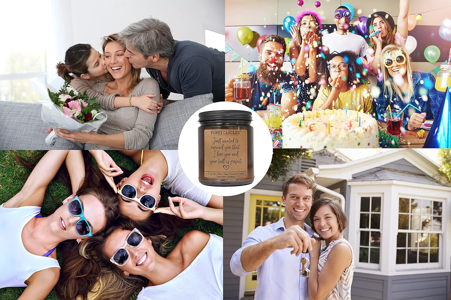 I Love You Candle Gifts | I Love You and Your Butt Is Perfect | Gifts for Her, Him, Girlfriend, Wife, Women | Romantic Friend Birthday Mothers Day Gifts, Anniversary, Made in USA