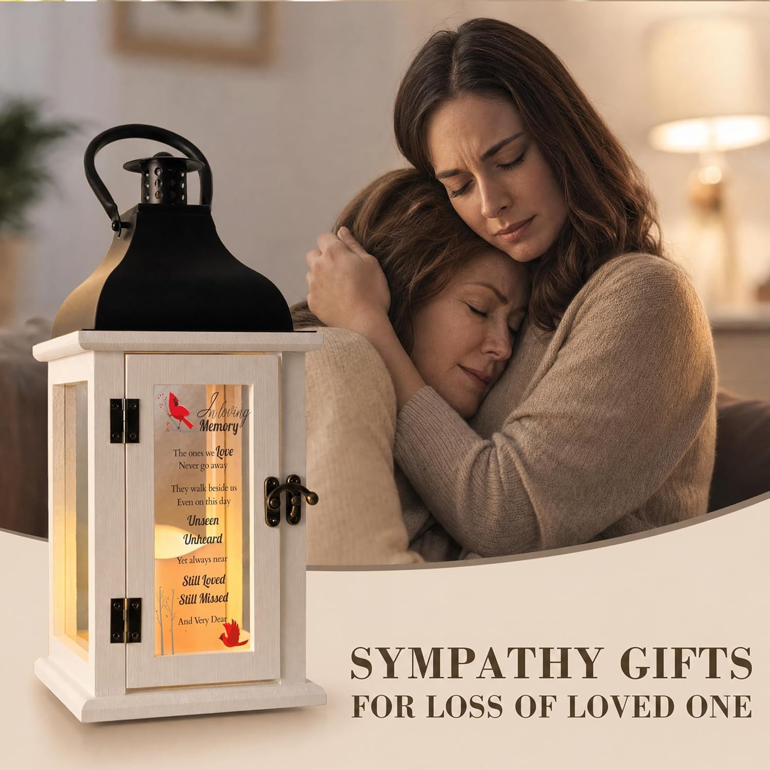 Memorial Lantern - Bereavement Sympathy Gifts for Loss of Loved One Memorial Remembrance Gifts for Loss of Mother Father