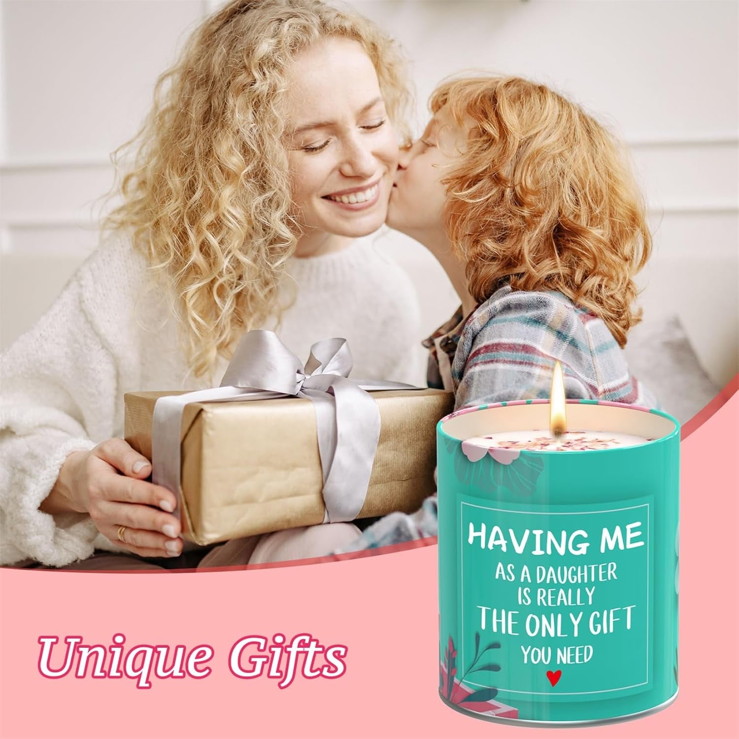 Mothers Day Gifts from Daughter,Birthday Gifts for Mom,Christmas Stocking Stuffers,Galentines Day Gift,Funny Gift Ideas for Mom-Scented Candles