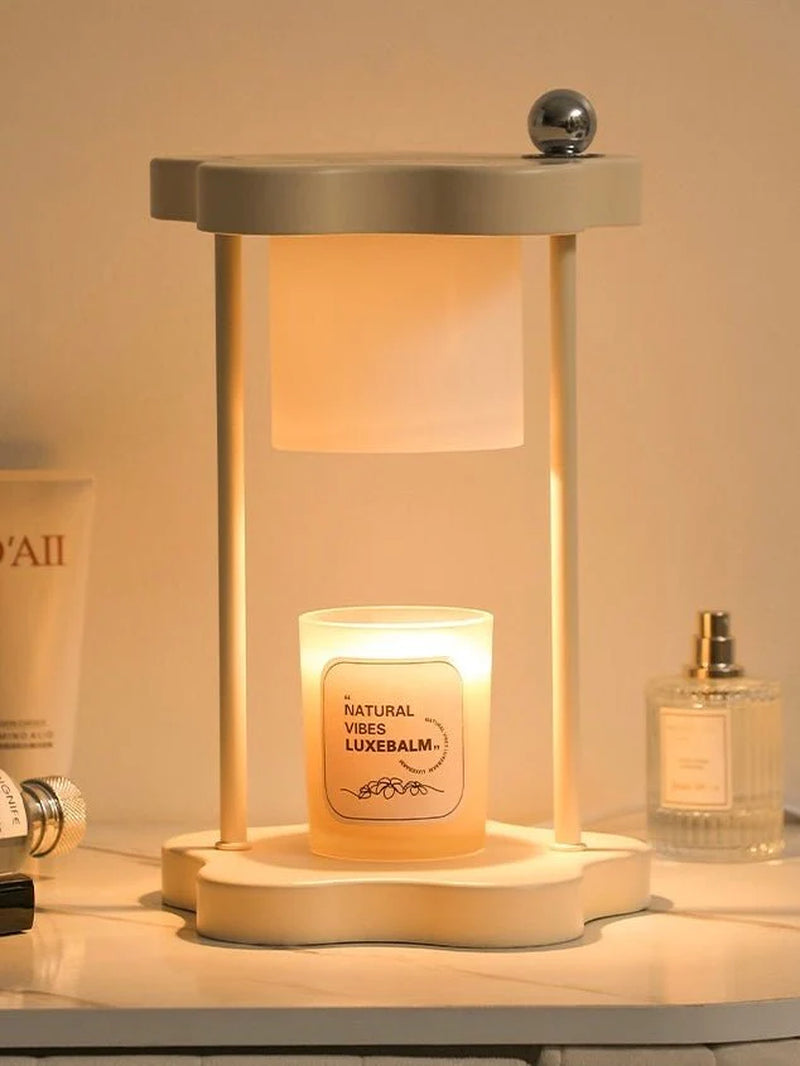 Cute Nordic Dimmable Petal Floral Candle Warmer Lamp with Timer