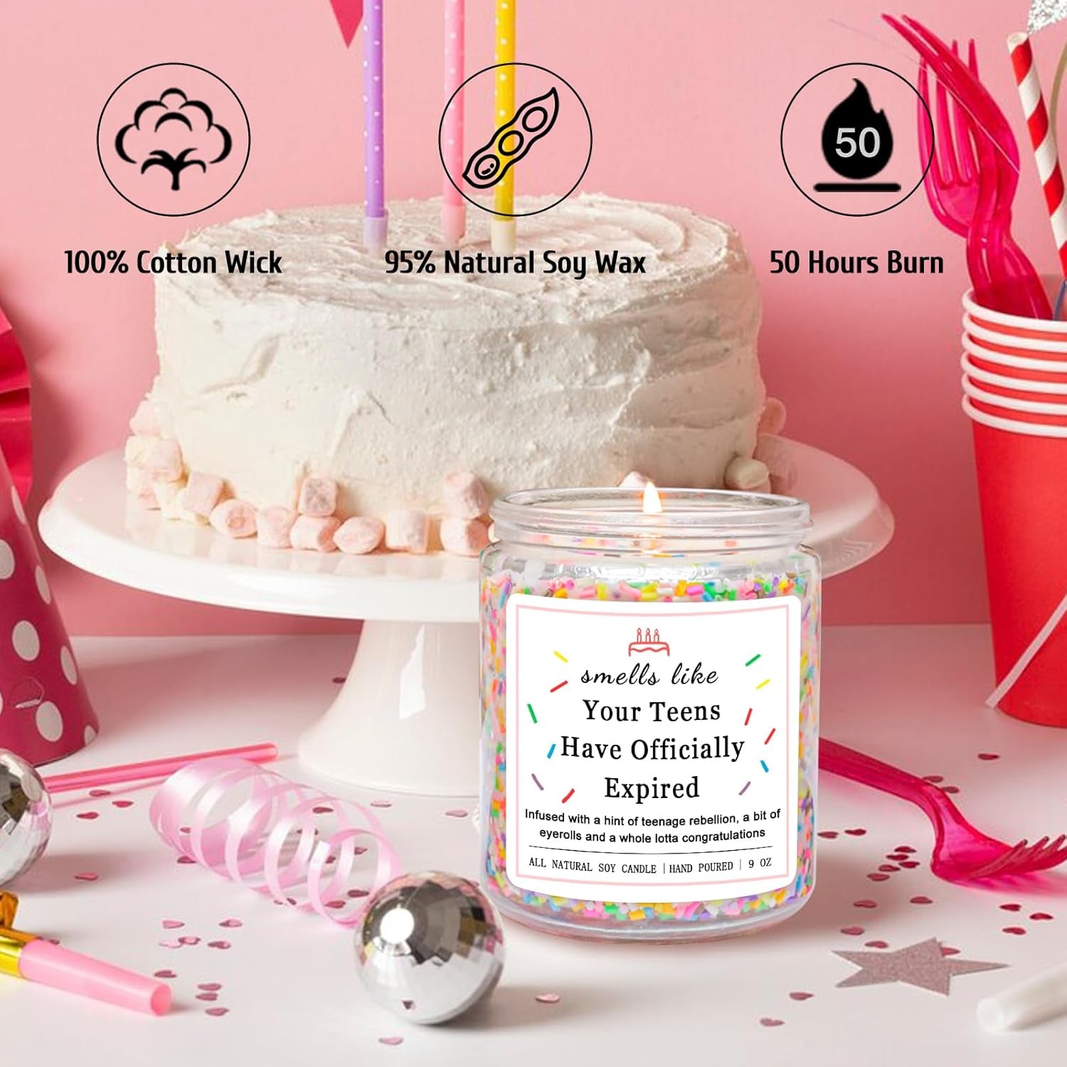 Birthday Candles Gifts for 20 Year Old Female, Happy 20Th Birthday Decorations F